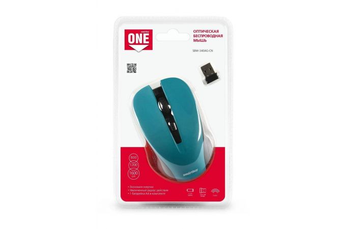 Мышь беспроводная Smartbuy ONE 340AG (SBM-340AG-CN) (бирюзовый)