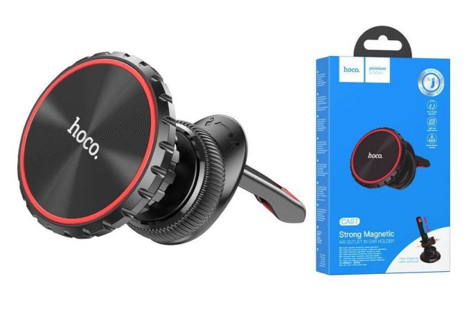 Держатель автомобильный для телефона HOCO CA97 City air magnetic черный