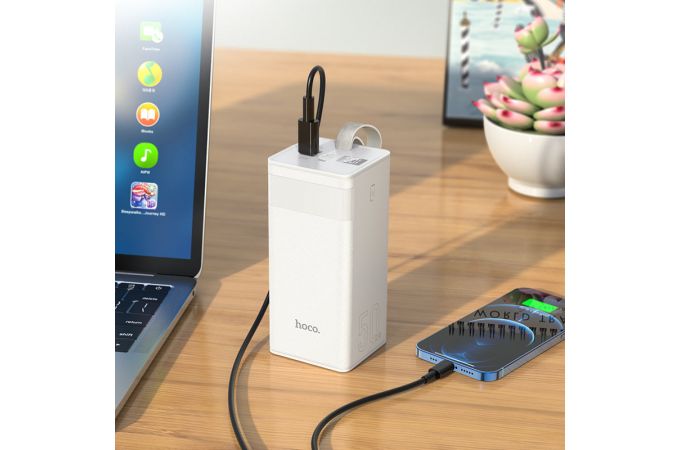 Универсальный дополнительный аккумулятор Power Bank HOCO J86A 22.5W (50000 mAh) (белый)