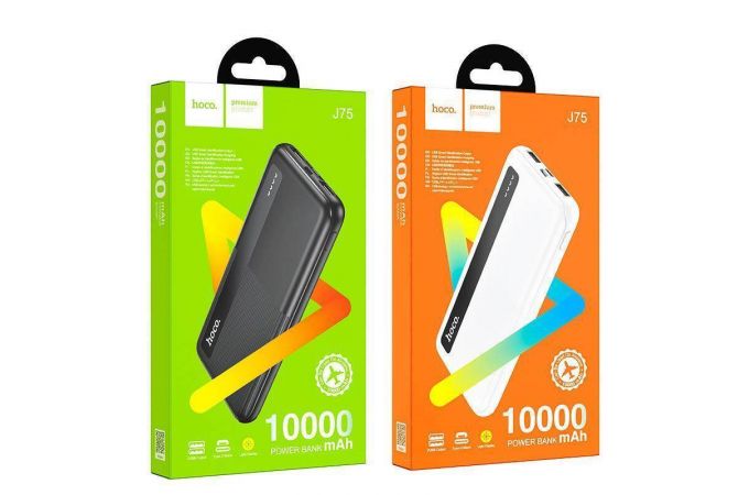 Универсальный дополнительный аккумулятор Power Bank HOCO J75 (10000 mAh) (черный)