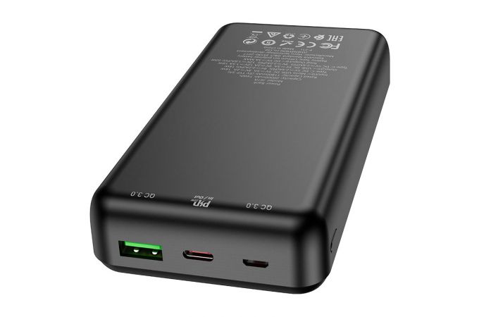 Универсальный дополнительный аккумулятор Power Bank HOCO J87A Tracker PD20W+QC3.0 (20000 mAh) (черный)