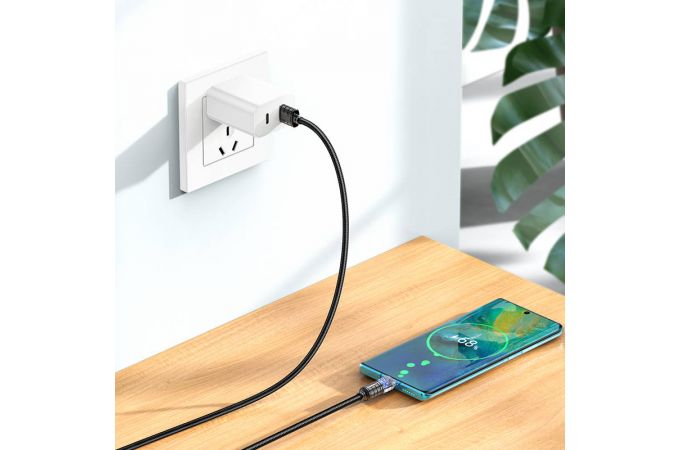 Кабель USB - USB Type-C HOCO U122 (черный) 1м