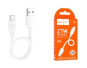 Кабель USB - USB Type-C HOCO X96 27W Fast (белый) 0,25м