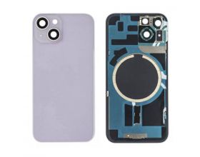Задняя крышка (стекло) в сборе с рамкой для iPhone 14 (Purple)