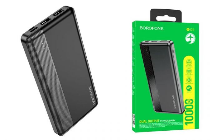 Универсальный дополнительный аккумулятор Power Bank BOROFONE BJ24 (10000 mAh) (черный)