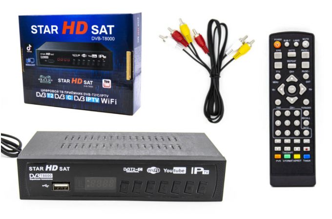 ТВ ресивер DVB-T2/C STAR HD SAT T8000 (Wi-Fi)