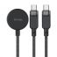 Сетевое зарядное устройство ACEFAST C6-11 USB-C 3-in-1 100W intelligent balance charging data cable (Черный)
