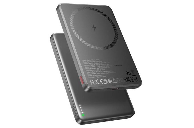 Универсальный дополнительный аккумулятор Power Bank HOCO Q26 Joy PD20W Magnetic 5000mAh (серый)