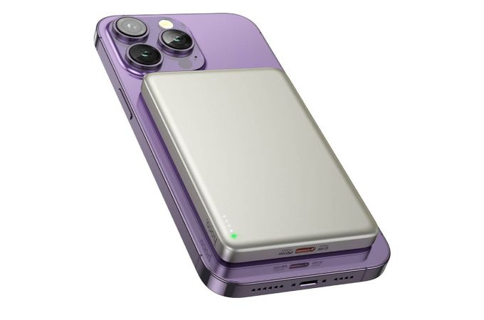 Универсальный дополнительный аккумулятор Power Bank HOCO Q26 Joy PD20W Magnetic 5000mAh (серый)