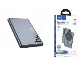 Универсальный дополнительный аккумулятор Power Bank HOCO Q32 Bird PD20W wireless magnetic (5000mAh) Metal gray
