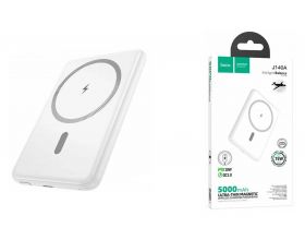 Универсальный дополнительный аккумулятор Power Bank HOCO J140A Tony PD20W ultra-thin magnetic power bank(5000mAh) White