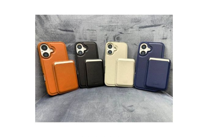 Чехол для iPhone 16 HDCI Magnetic& multi-functional phone case and Card bag For IP 16 Black (черный)