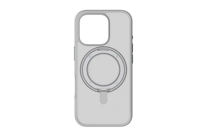 Momax Roller Magnetic case Rotatable Kickstand For IP 16 Pro Grey