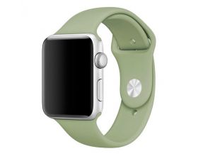 Ремешок силиконовый для Apple Watch 42-44 мм цвет салатовый (размер ML)