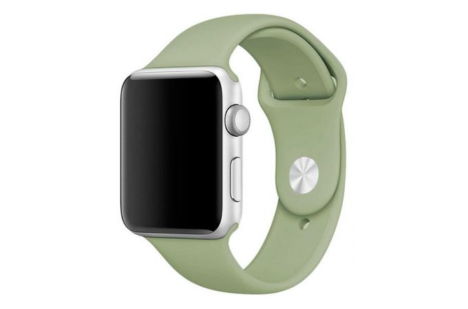 Ремешок силиконовый для Apple Watch 42-44 мм цвет салатовый (размер ML)
