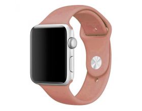 Ремешок силиконовый для Apple Watch 42-44 мм цвет красно-оранжевый