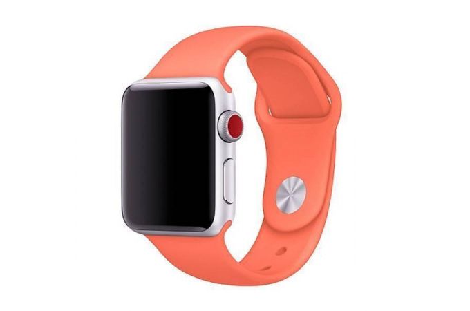 Ремешок силиконовый для Apple Watch 38-40 мм цвет оранжевый размер ML