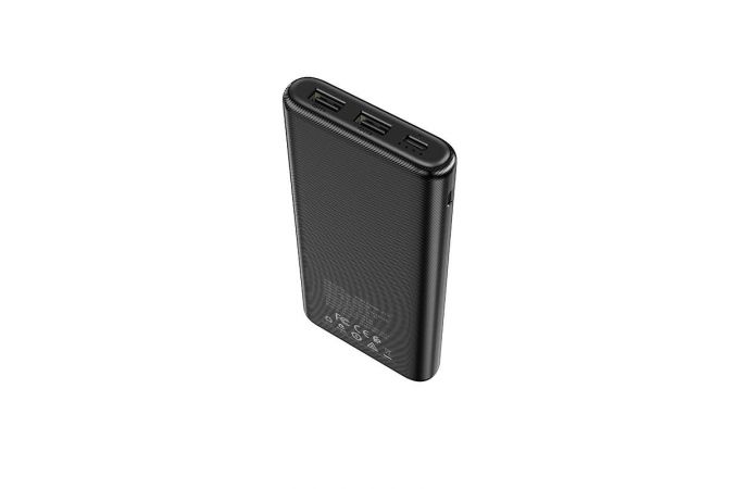 Универсальный дополнительный аккумулятор Power Bank BOROFONE BT31 + БЗ 10W (10000 mAh) (черный)