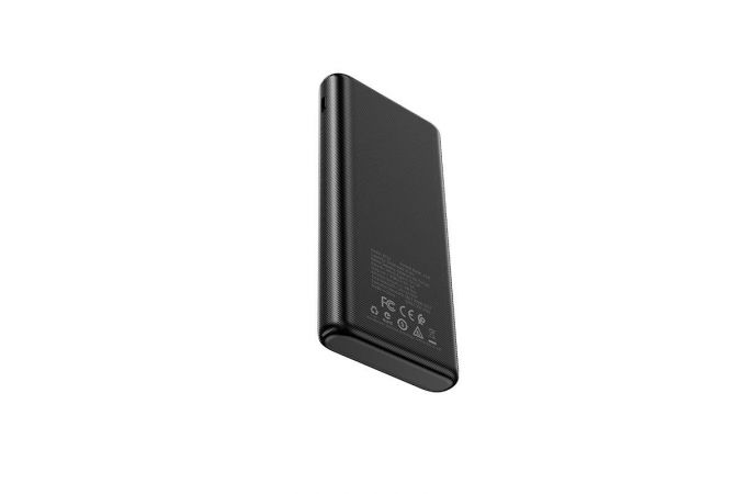 Универсальный дополнительный аккумулятор Power Bank BOROFONE BT31 + БЗ 10W (10000 mAh) (черный)