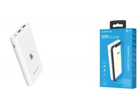 Универсальный дополнительный аккумулятор Power Bank BOROFONE BT31 + БЗ 10W (10000 mAh) (белый)