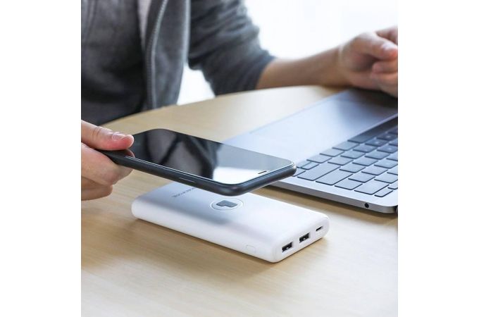 Универсальный дополнительный аккумулятор Power Bank BOROFONE BT31 + БЗ 10W (10000 mAh) (белый)