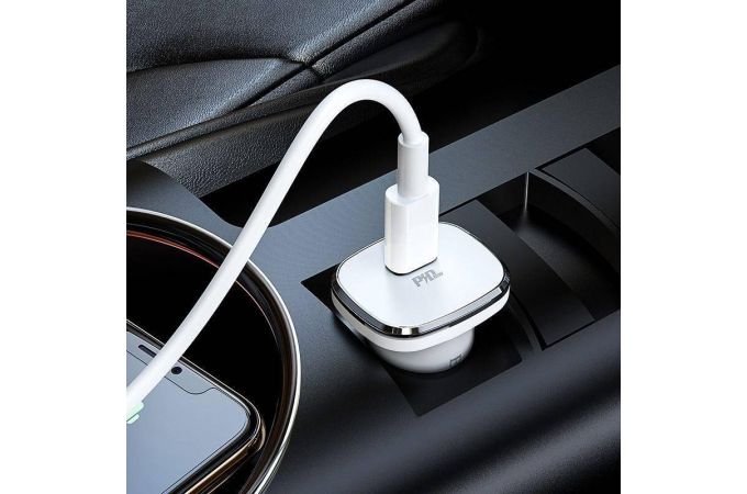 Автомобильное зарядное устройство АЗУ USB + кабель Lightning BOROFONE BZ12B Lasting power PD3.0 (белый)