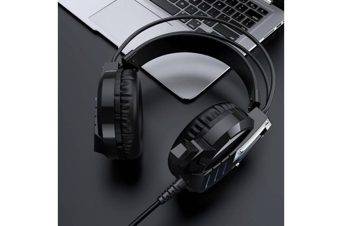 Наушники мониторные проводные с микрофоном BOROFONE BO100 Fun gaming headphones (черный)