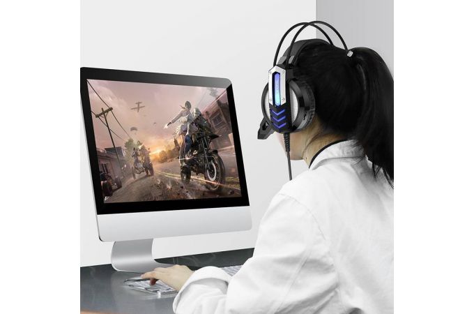 Наушники мониторные проводные с микрофоном BOROFONE BO100 Fun gaming headphones (черный)