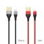 Кабель USB - Lightning BOROFONE BU11, 2,4A (черный) 1,2м (в оплетке)