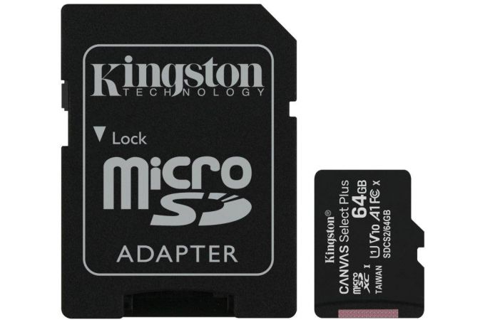 Карта памяти MicroSDXC 64 Gb Kingston class 10 100Mb/s  Canvas Select Plus / SDCS2/64GB