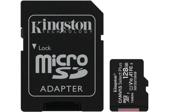 Карта памяти MicroSDXC_128 Gb Kingston class 10 100Mb/s Canvas Select Plus / SDCS2/128GB