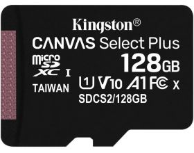 Карта памяти MicroSDXC_128 Gb Kingston class10 100Mb/s б/ад Canvas Select Plus / SDCS2/128GBSP