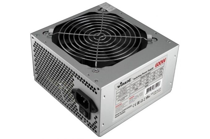 Блок питания Winard 600 WA12 12 см (  ATX, 20+4pin +4Pin, 3*SATA,  3*IDE )