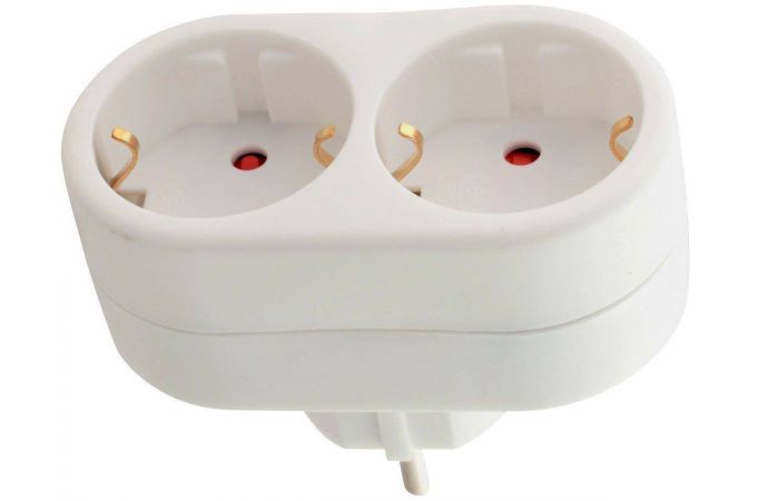 Сетевой адаптер-переходник СТАРТ SA1/2-ZD, 2 розетки