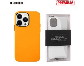 Чехол для телефона K-DOO NOBLE COLLECTION кожаный iPhone 14 (оранжевый)