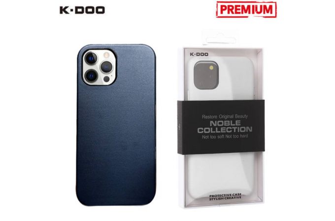 Чехол для телефона K-DOO NOBLE COLLECTION кожаный iPhone 14 (синий)