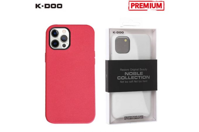 Чехол для телефона K-DOO NOBLE COLLECTION кожаный iPhone 14 (красный)