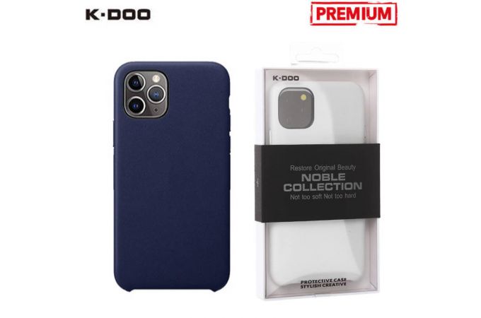 Чехол для телефона K-DOO NOBLE COLLECTION кожаный iPhone 11 (синий)