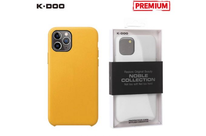 Чехол для телефона K-DOO NOBLE COLLECTION кожаный iPhone 11 (желтый)