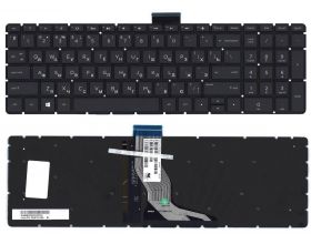 Клавиатура для ноутбука HP 15-BW черная с подсветкой