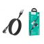 Кабель USB - Lightning HOCO U100, 2,4A (черный) 1,2м (в оплетке, поворотный)