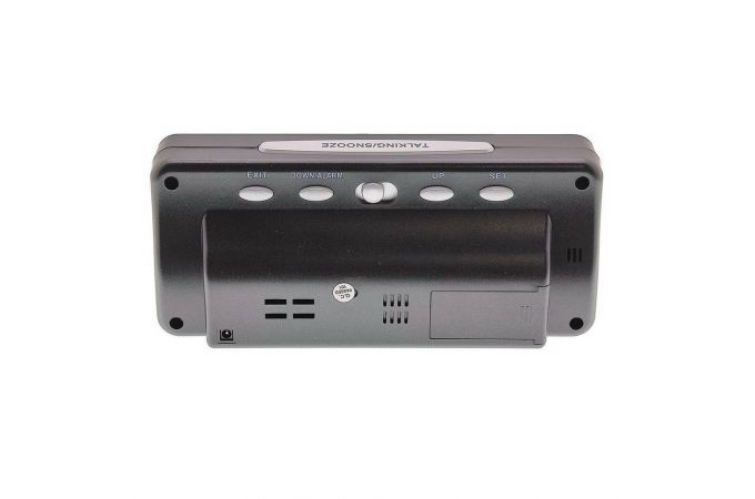 Часы настольные VST 763W-5 (говорящие, температура) с блоком (синий)