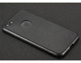 Чехол силиконовый для Apple iPhone 7 Plus под кожу (черный)
