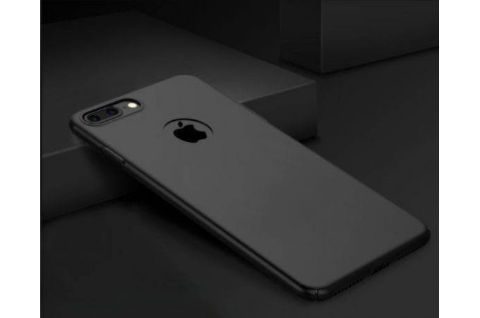 Чехол для Apple iPhone 6/6S ультратонкий пластиковый шелковистый (черный)