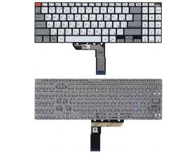 Клавиатура для ноутбука Asus VivoBook PRO 16 M7600QA серебристая