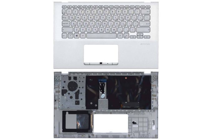 Клавиатура для ноутбука Asus VivoBook R424 топ-панель серебристая