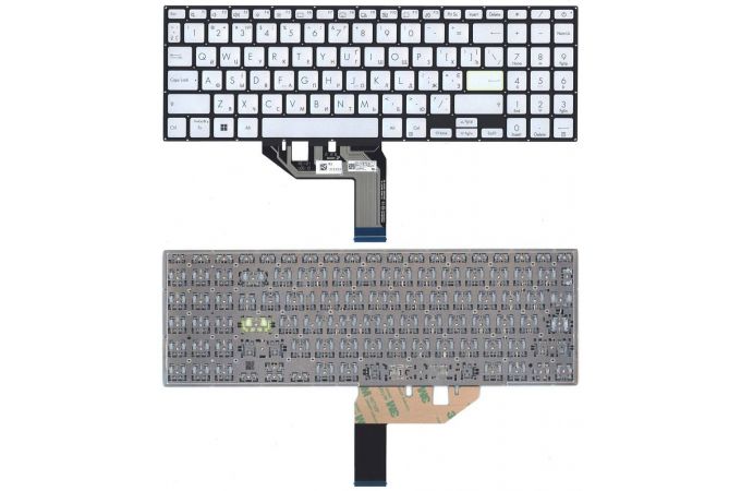 Клавиатура для ноутбука Asus VivoBook X513E серебристая