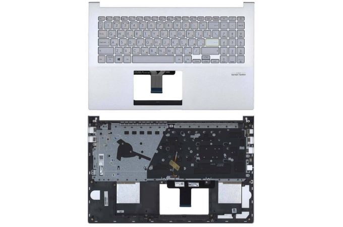 Клавиатура для ноутбука Asus Vivobook X521 топкейс серебро