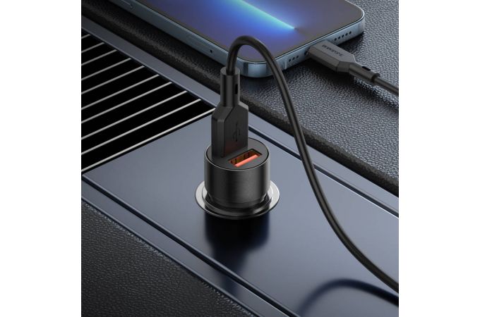 Автомобильное зарядное устройство АЗУ 2USB BOROFONE BZ19B 36W  QC3.0 Wisdom 2400 mAh (синий)