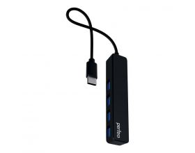Разветвитель USB C-HUB Perfeo PF-H039 4 Port, чёрный